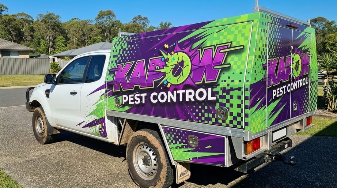 The Kapow Pest Control ute servicing Hexham